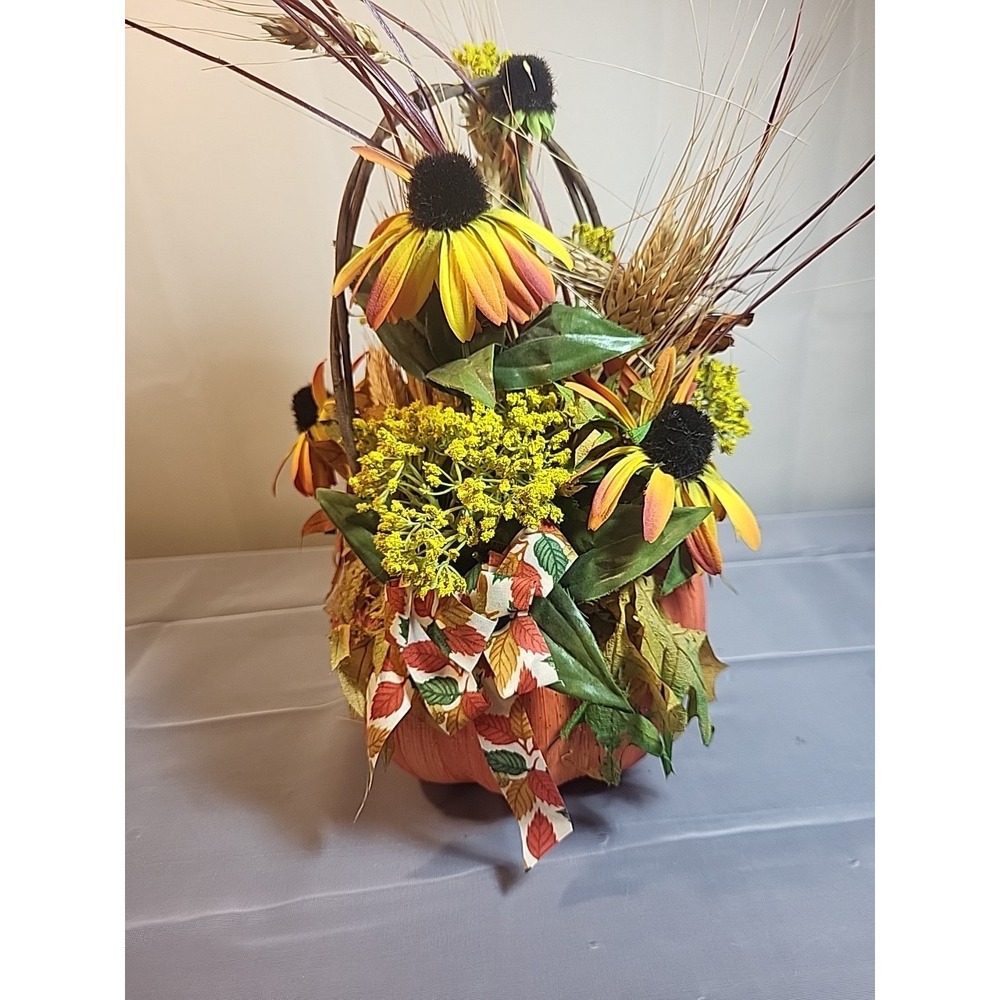 Vintage Artificial Pumpkin Floral Arrangement by Flowers Inc. Balloons - Perfect